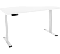 Геймерский стол с электрическим подъемным механизмом LuxAlto SR2, белое подстолье, белая столешница, ЛДСП, 120x70 см 34264