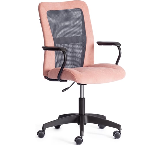 Кресло Tetchair STAFF флок/ткань, розовый/серый, 137/W-12 21455