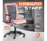 Кресло Tetchair STAFF флок/ткань, розовый/серый, 137/W-12 21455 3