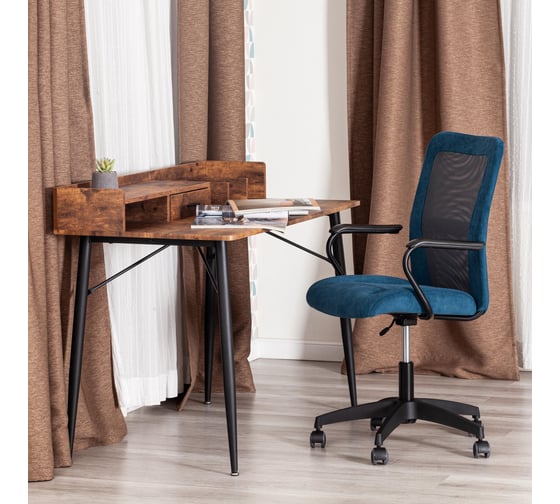Кресло STAFF флок/ткань, синий/серый, 32/W-12 Tetchair 21452