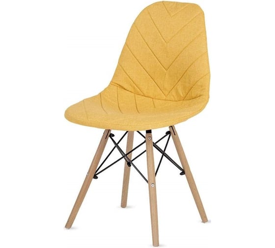 Комплект стульев в стиле Eames LuxAlto с чехлом, рогожка, желтый, 4 шт. 13805
