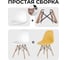 Комплект стульев в стиле Eames LuxAlto с чехлом, рогожка, желтый, 2 шт. 13785 4