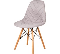 Комплект стульев LuxAlto ракушка, 4 шт., с чехлами, рогожка, жемчужный 13813