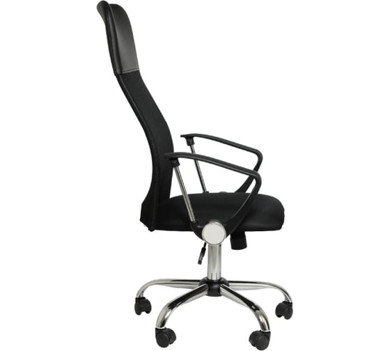 Кресло KSG Kingstyle Fir GTP CH РМК 001.690, DMS крестовина хром ткань сетка ткань TW черный/черный, РБ НФ-00000287