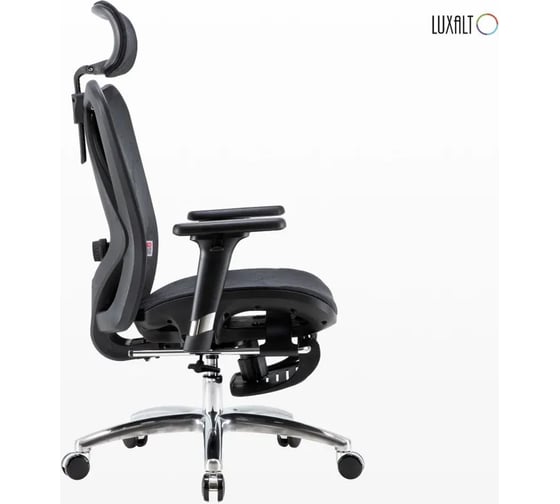 Компьютерное кресло с подставкой для ног LuxAlto черное 13558