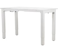 Регулируемый по высоте электрический компьютерный стол LuxAlto 4S2, для работы стоя и сидя, белое подстолье, белая столешница, ЛДСП, 160x80 см 34327