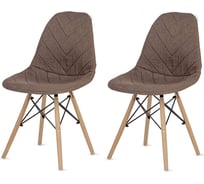 Кухонные стулья со спинкой LuxAlto со съемными чехлами, коричневый, 4 шт. 13803