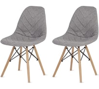 Набор стульев со спинкой LuxAlto со съемными чехлами, серый, 2 шт. 13789