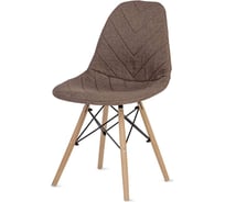 Стул для кухни LuxAlto белый, коричневый, чехол на резинке, 1 шт. 13763