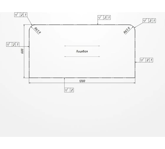 Столешница для письменного стола LuxAlto ЛДСП, дуб серо-бежевый, 120x60x2.5 см 17403