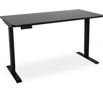 Электрический письменный стол с регулировкой высоты LuxAlto SR2, лофт, черное подстолье, черная столешница ЛДСП, 140x60 см 34285