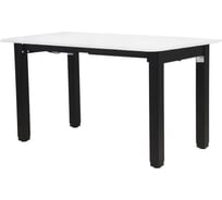 Электрический письменный стол с регулируемой высотой LuxAlto 4S2, черное подстолье, белая столешница ЛДСП, 160x70 см 34315