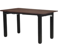 Электрический регулируемый по высоте стол для школьника для работы стоя и сидя LuxAlto 4S2, черное подстолье, коричневая столешница ЛДСП, 160x70 см 34318