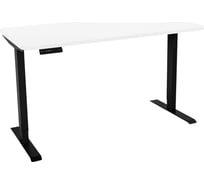 Электрический игровой подъемный стол с памятью LuxAlto 2AR2, черное подстолье, белая столешница, ЛДСП, 160x70 см 34144