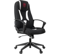 Кресло игровое ZOMBIE 200 черный/белый ткань/эко-кожа крестовина пластик 2010860