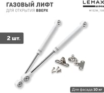 Комплект из 2 шт. газовый лифт 100N Lemax PROF, белый SET2(M102W/100)