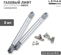 Комплект из 2 шт. секретерный газовый лифт, 6 кг Lemax PROF, SET2(SEN_6)