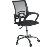 Кресло Kingstyle 695 CH / PMK 001.225 (DMS, крестовина хром) (ткань-сетка, ткань TW, (черный/ черный) KSG НФ-00000575