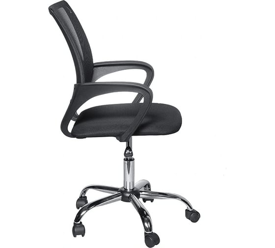 Кресло Kingstyle 695 CH / PMK 001.225 (DMS, крестовина хром) (ткань-сетка, ткань TW, (черный/ черный) KSG НФ-00000575