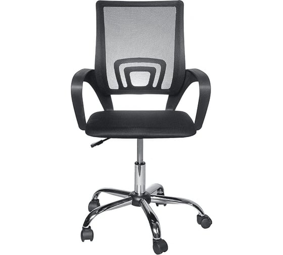 Кресло Kingstyle 695 CH / PMK 001.225 (DMS, крестовина хром) (ткань-сетка, ткань TW, (черный/ черный) KSG НФ-00000575