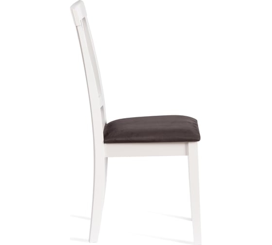 Стул Tetchair Камилла (CAMILLE SOFT) сиденье мягкое, 2 шт., дерево гевея, МДФ, 44x54x95, pure white (402), ткань, серый 20482
