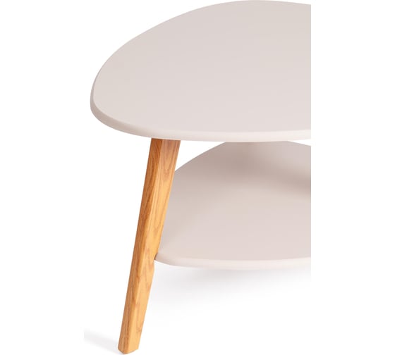 Журнальный стол Tetchair FABIO мдф, 77x78x50 см, крем/дуб светлый 21377