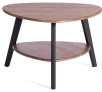 Журнальный стол Tetchair FABIO мдф, 77x78x50 см, орех кантри/черный 21379