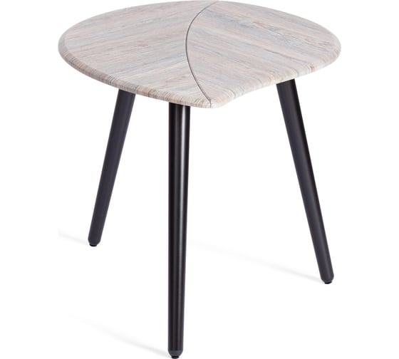 Журнальный стол Tetchair RIMMINI мдф, 77x78x50,4 см, скания темный/черный 21381