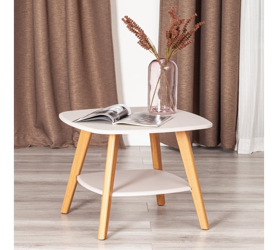 Журнальный стол Tetchair RIO мдф, 65x65x50 см, крем/дуб светлый 21383