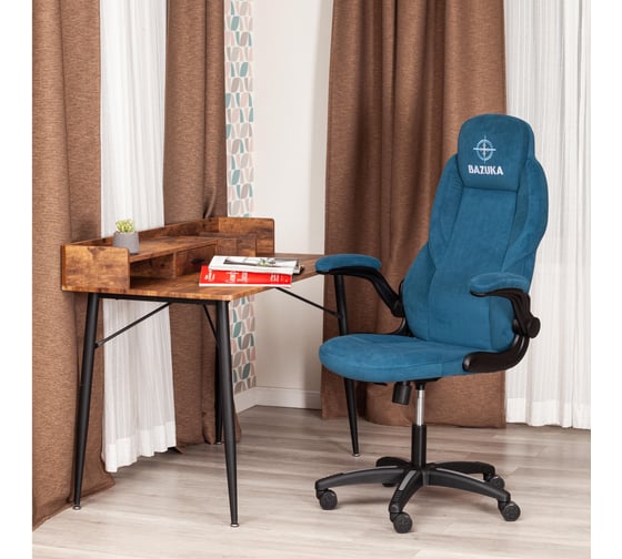 Кресло Tetchair BAZUKA флок, синий, 32 21156