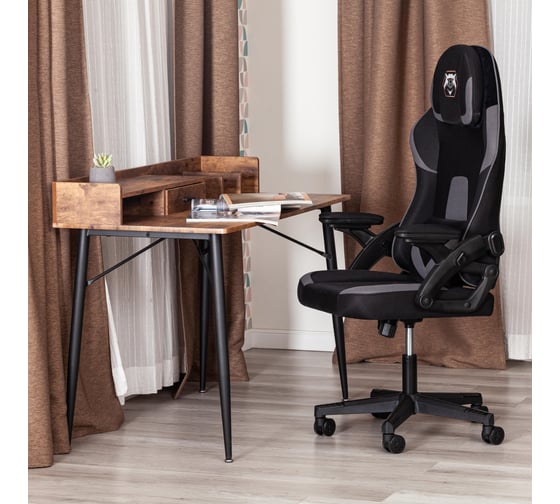 Кресло Tetchair iBear ткань, черно-серый/black-grey 21296
