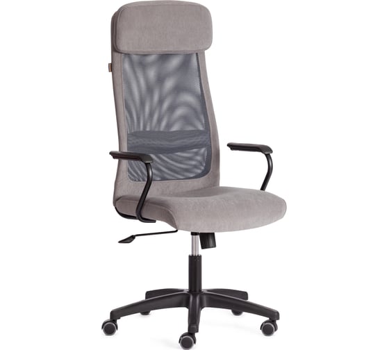 Кресло Tetchair PROFIT (мп) флок/ткань, серый, 29/W-12 21447