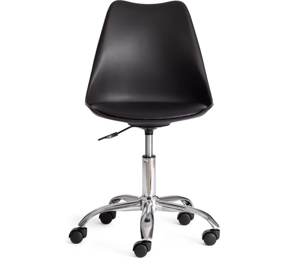 Офисное кресло Tetchair TULIP (mod.106-1) 1 шт. в упаковке, металл/пластик/PU, 58x47x97см, Black (черный) / Chrome (хром) 21551