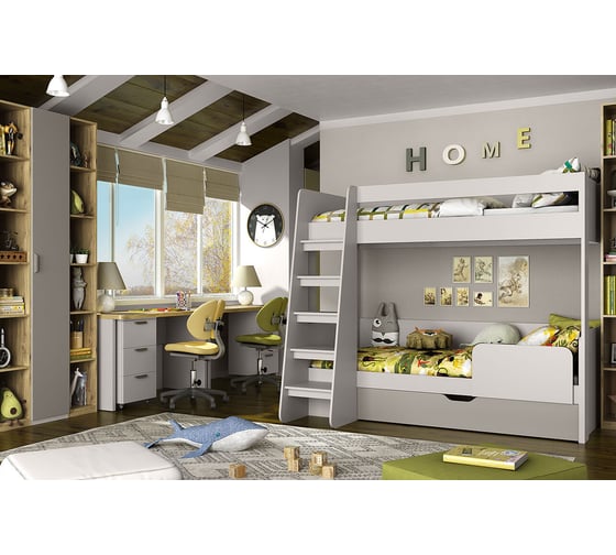Кровать Anrex MODERN, двухъярусная, цвет персидский жемчуг 711356