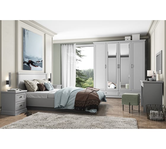 Кровать Anrex VALENCIA, 160 с подъемником. цвет серый 710932