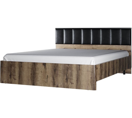 Кровать Anrex 160М, JAGGER, цвет дуб монастырский /черный 662518