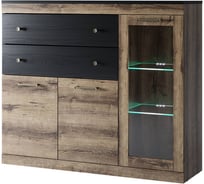 Тумба Anrex 1V2D2S, Джаггер, цвет Дуб монастырский / Черный 661946