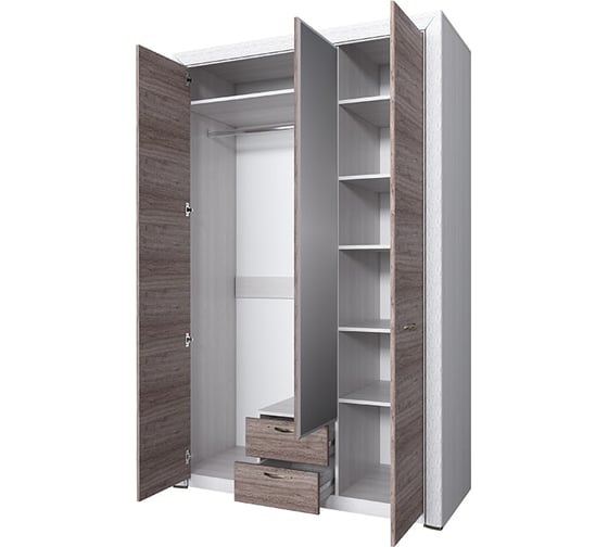 Шкаф Anrex 3D2S Z, OLIVIA, цвет вудлайн кремовый/дуб анкона 647128