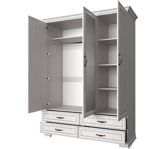 Шкаф Anrex 3D4S Z, TIFFANY, цвет вудлайн кремовый 647652