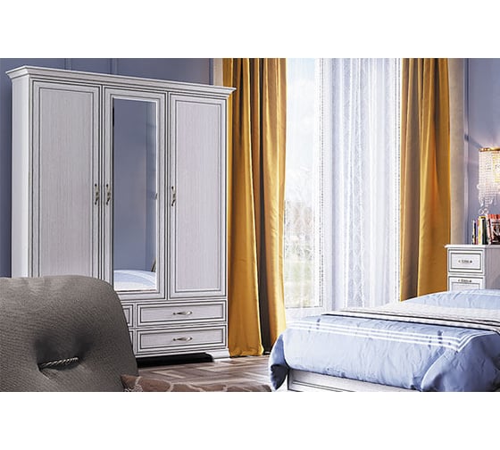 Шкаф Anrex 3D4S Z, TIFFANY, цвет вудлайн кремовый 647652
