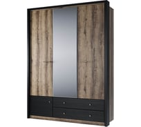 Шкаф Anrex 3DG2S Z, JAGGER, цвет Дуб монастырский/Черный 662364