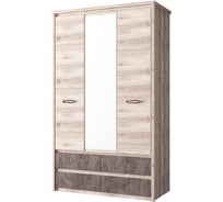 Шкаф Anrex 3DG4S Z, JAZZ, цвет Каштан найроби/Оникс 657511