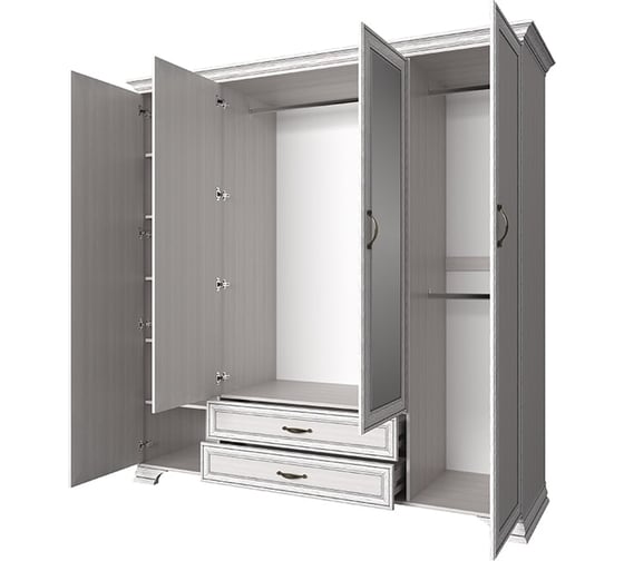 Шкаф Anrex 4D2S Z, TIFFANY, цвет вудлайн кремовый 648216