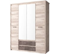 Шкаф Anrex 4DG2S Z, JAZZ, цвет Каштан найроби/Оникс 667692