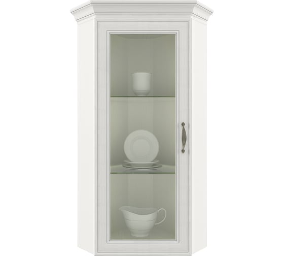 Шкаф с витриной Anrex 1VU, TIFFANY, цвет вудлайн кремовый 647789