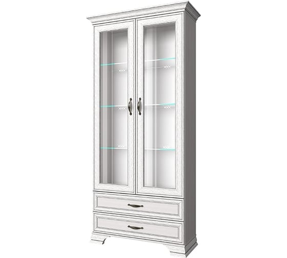 Шкаф с витриной Anrex 2V2S, TIFFANY, цвет вудлайн кремовый 648150