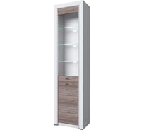 Шкаф-витрина Anrex 1V1D, OLIVIA, цвет вудлайн кремовый/дуб анкона 645387