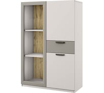 Шкаф Anrex MODERN, с витриной 1V2D1S, цвет Персидский жемчуг/Ирландский ликер 707100