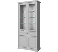 Шкаф Anrex VALENCIA, с витриной 2V2D1S Н, цвет Серый 701859