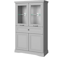 Шкаф Anrex VALENCIA, с витриной 2V2D1S, цвет Серый 701730